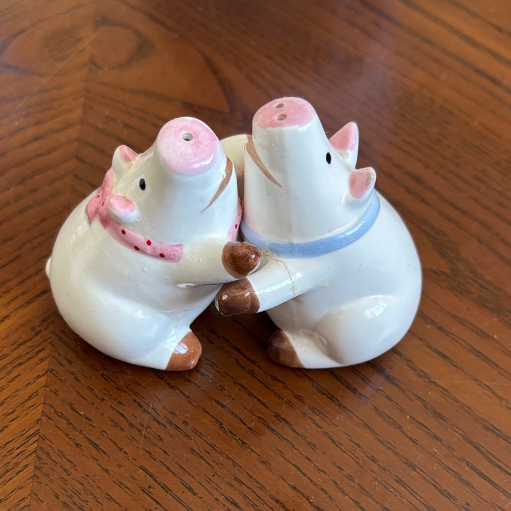 Adorable Hugging Pig Salt and Pepper Shakers